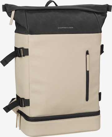 Kapten & Son Backpack 'Helsinki Cream Black' in Beige