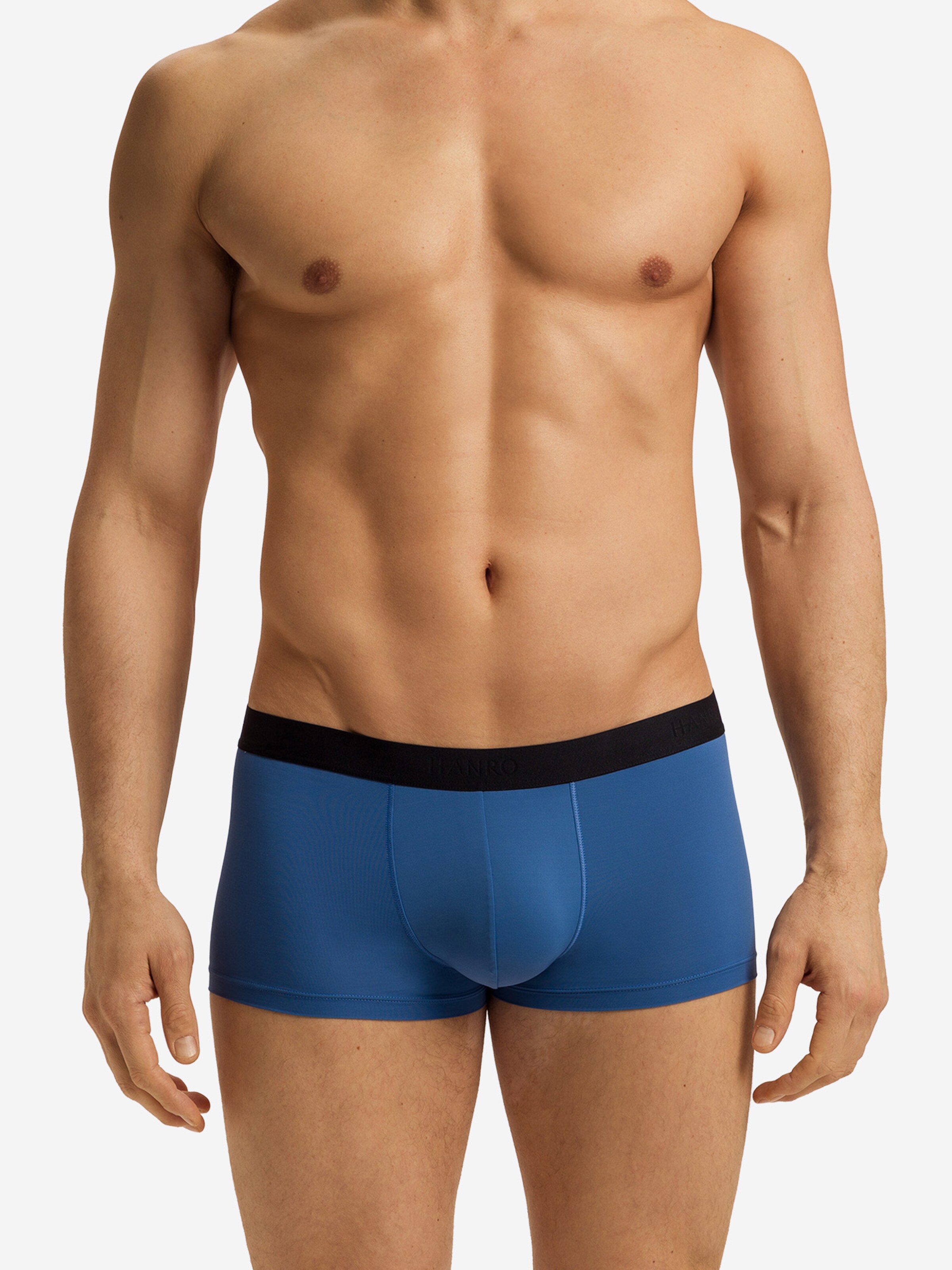 Hanro - Boxers ' Micro Touch ' em azul: frente