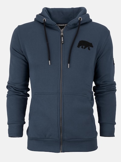 FORSBERG Sweatshirt 'Zip-Hoodie mit Frottee Logo' in Blue, Item view