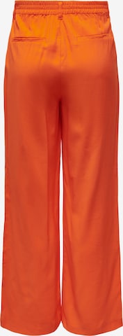 ONLY Wide leg Pleat-Front Pants 'Aris' in Orange