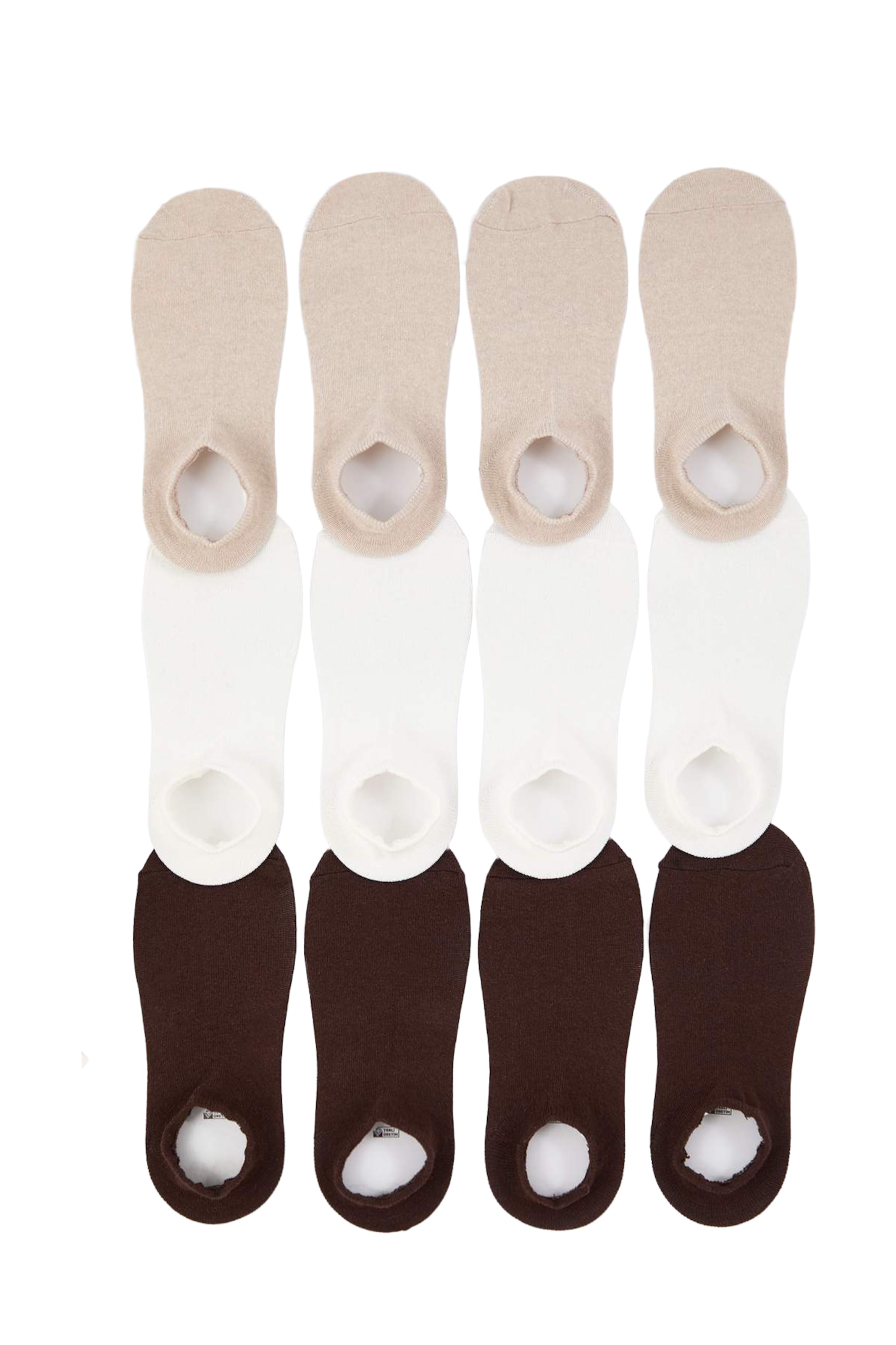 Trendyol Socks in One Size in Mocha / Dark brown / White, Item view