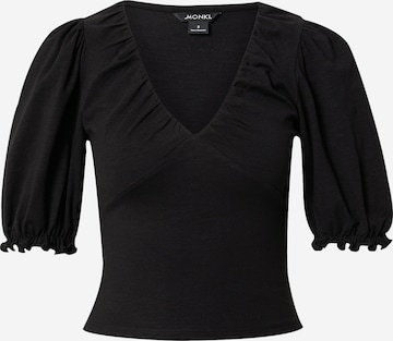 Monki - Blusa em preto: frente