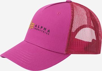 Casquette ALPHA INDUSTRIES en rouge : devant