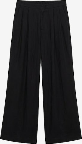 Pull&Bear Wide Leg Hose in Schwarz: Vorderseite