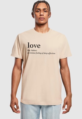 Mister Tee - Camiseta 'Love Definition' en beige: frente