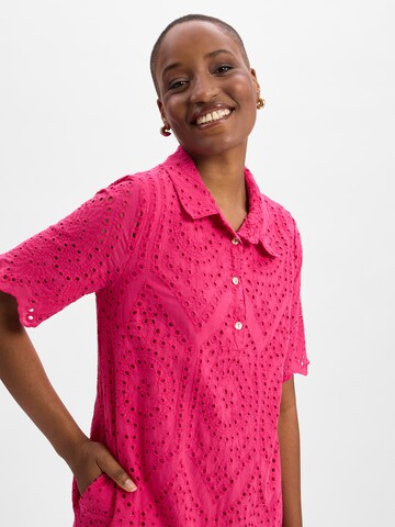 Cartoon Shirt Dress in Pink