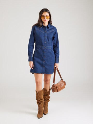 WRANGLER Blousejurk in Blauw: voorkant