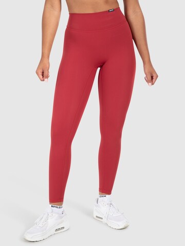 Coupe slim Leggings Smilodox en rouge : devant