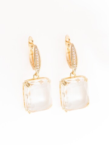 Secret Stones Earrings 'Clarity Square' in White