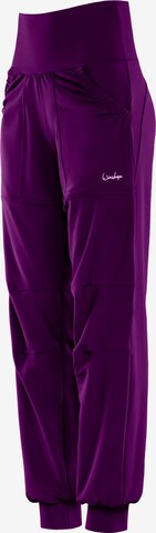 Tapered Pantaloni sportivi 'LEI101C' di Winshape in lilla
