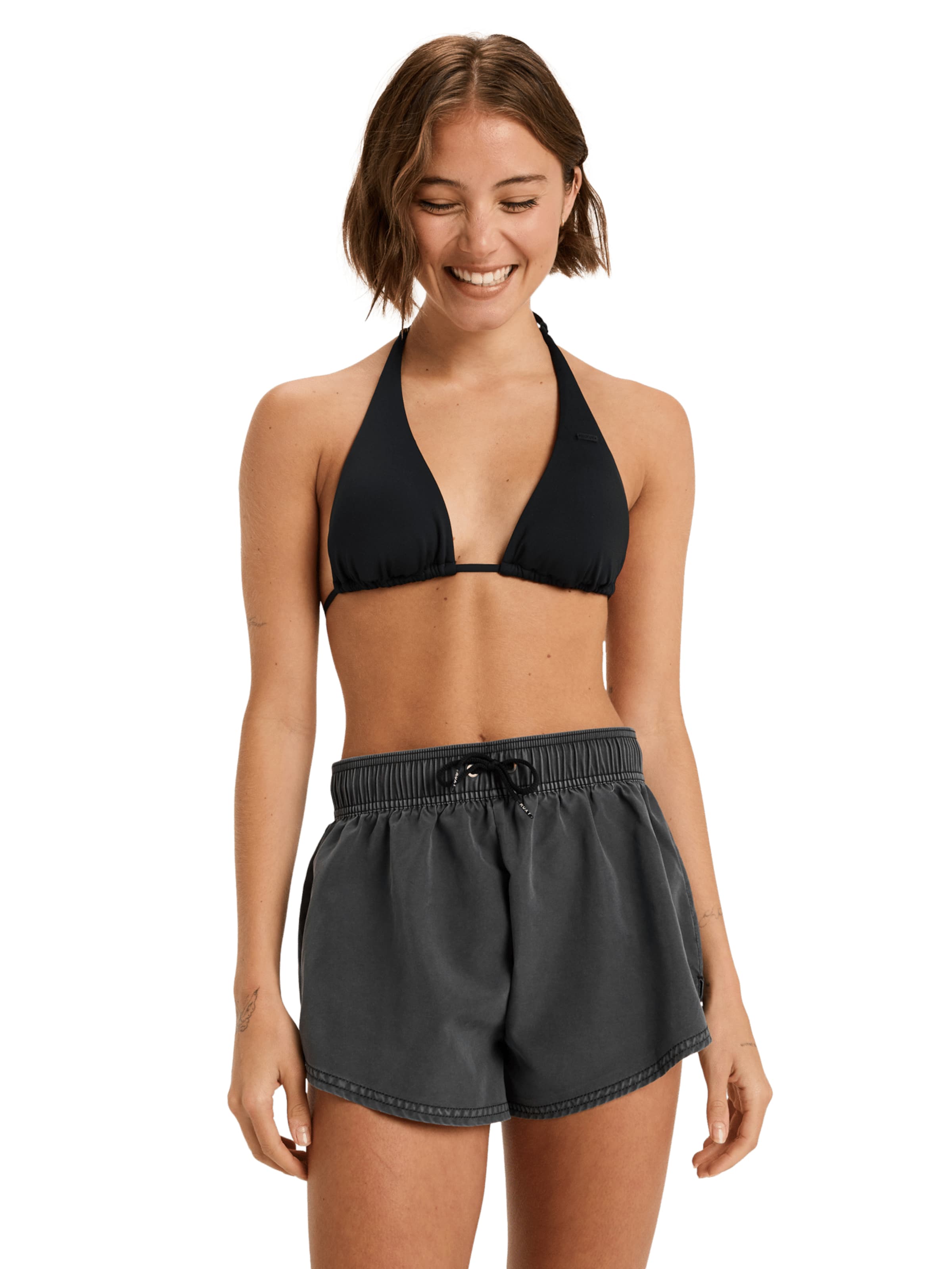 ROXY Swimming Trunks 'No Bad Waves' in Grey: front