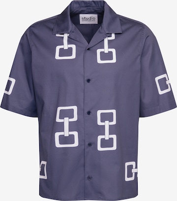 Studio Seidensticker Regular fit Button Up Shirt 'Studio' in Blue: front