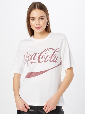 ONLY قميص 'COCA COLA' بلون أبيض: الأمام