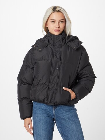 BRAVE SOUL Winter Jacket 'Bunny' in Black: front