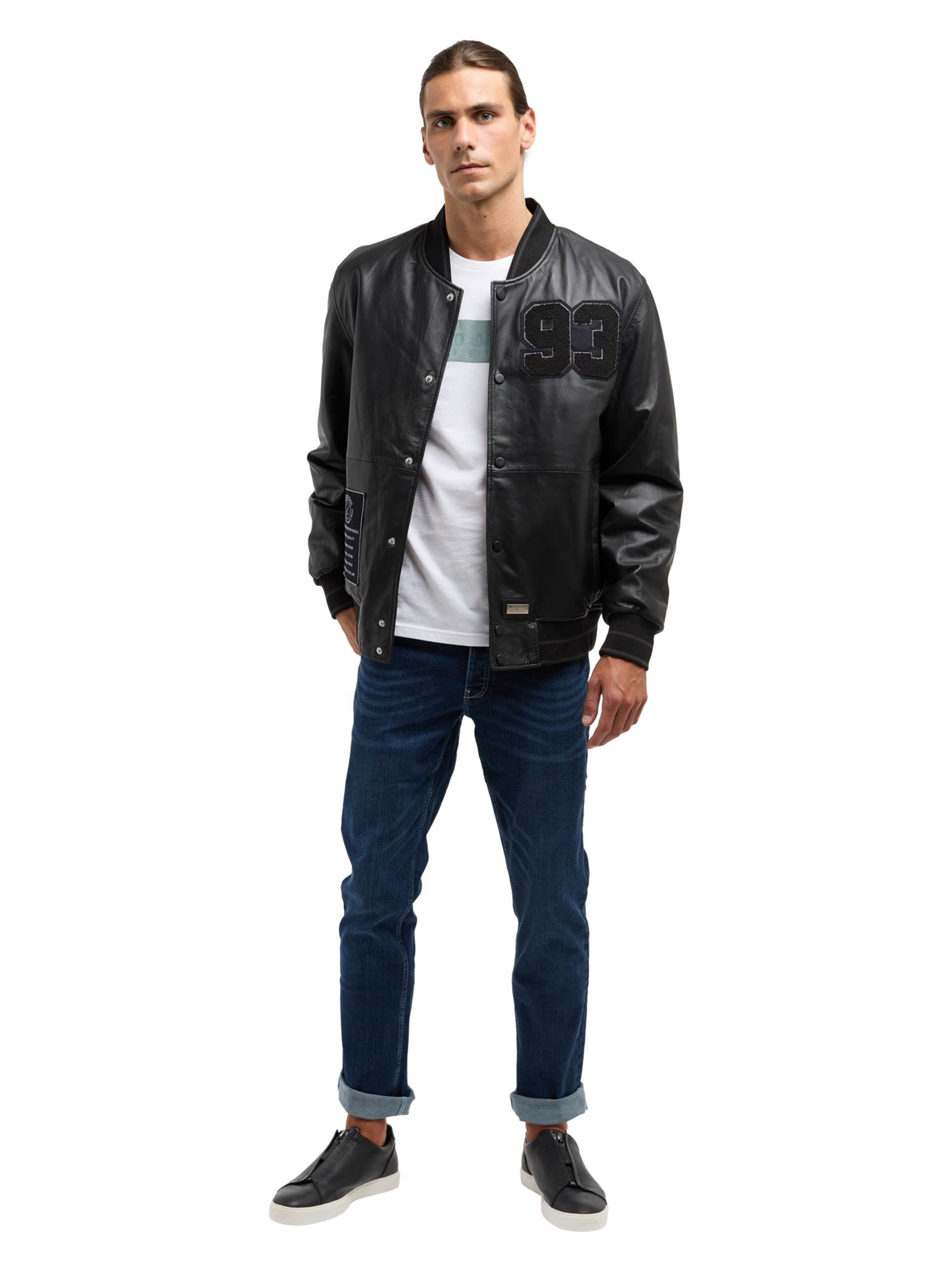 Bruno Banani Between-season jacket 'CAMPOS' in Black