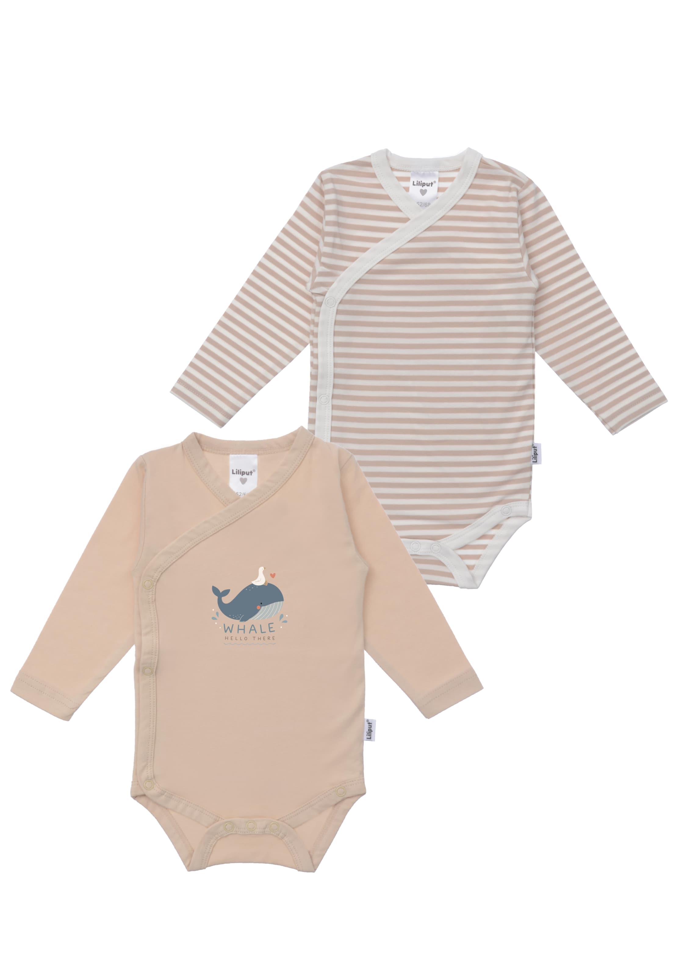 LILIPUT Baby-Body-Set 'Wal' in Braun: Vorderseite