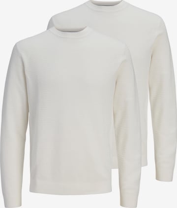 JACK & JONES Sweater 'Bluriley' in White: front
