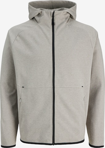 JACK & JONES Tepláková bunda - Sivá: predná strana