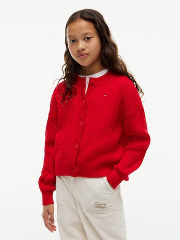 TOMMY HILFIGER Knit cardigan in Red: front