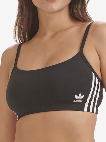 ADIDAS ORIGINALS Bustier BH ' Scoop Originals ' in Zwart: voorkant