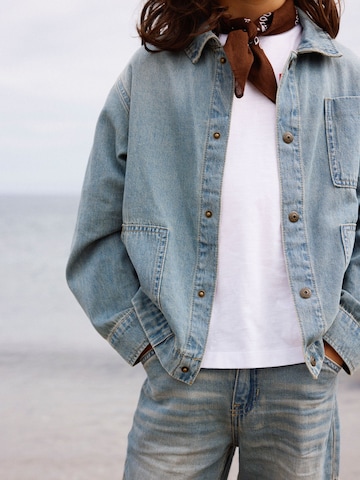 NAME IT Comfort fit Button Up Shirt in Blue