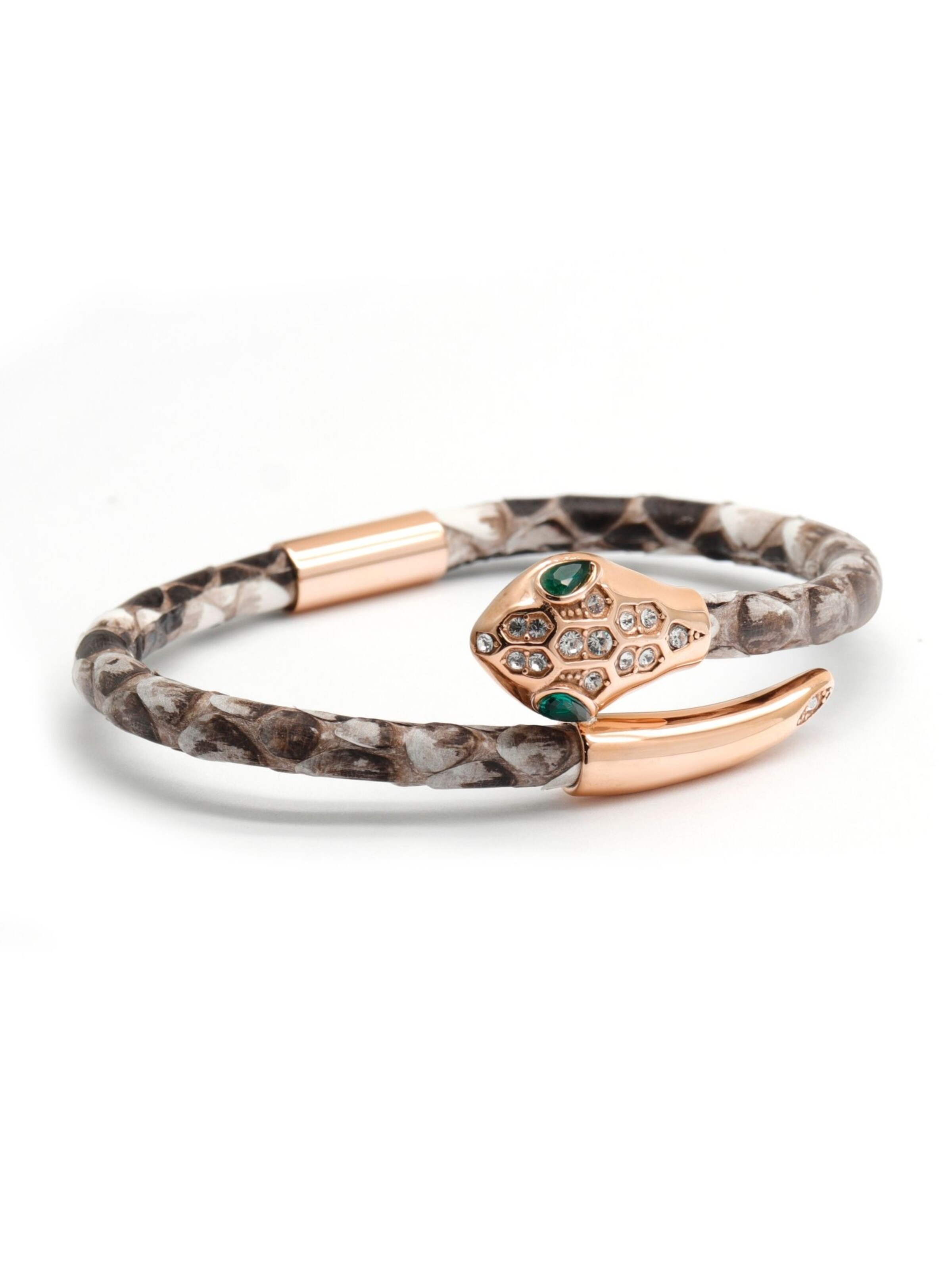 GT Collection Bracelet 'Snake Head' in Brown
