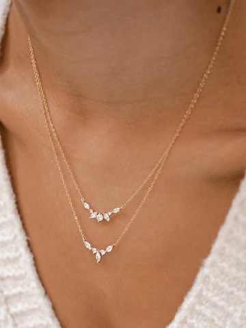 Hey Happiness Sieraden set 'Gemstone Crown and Pearl Layering Necklaces Set' in Goud