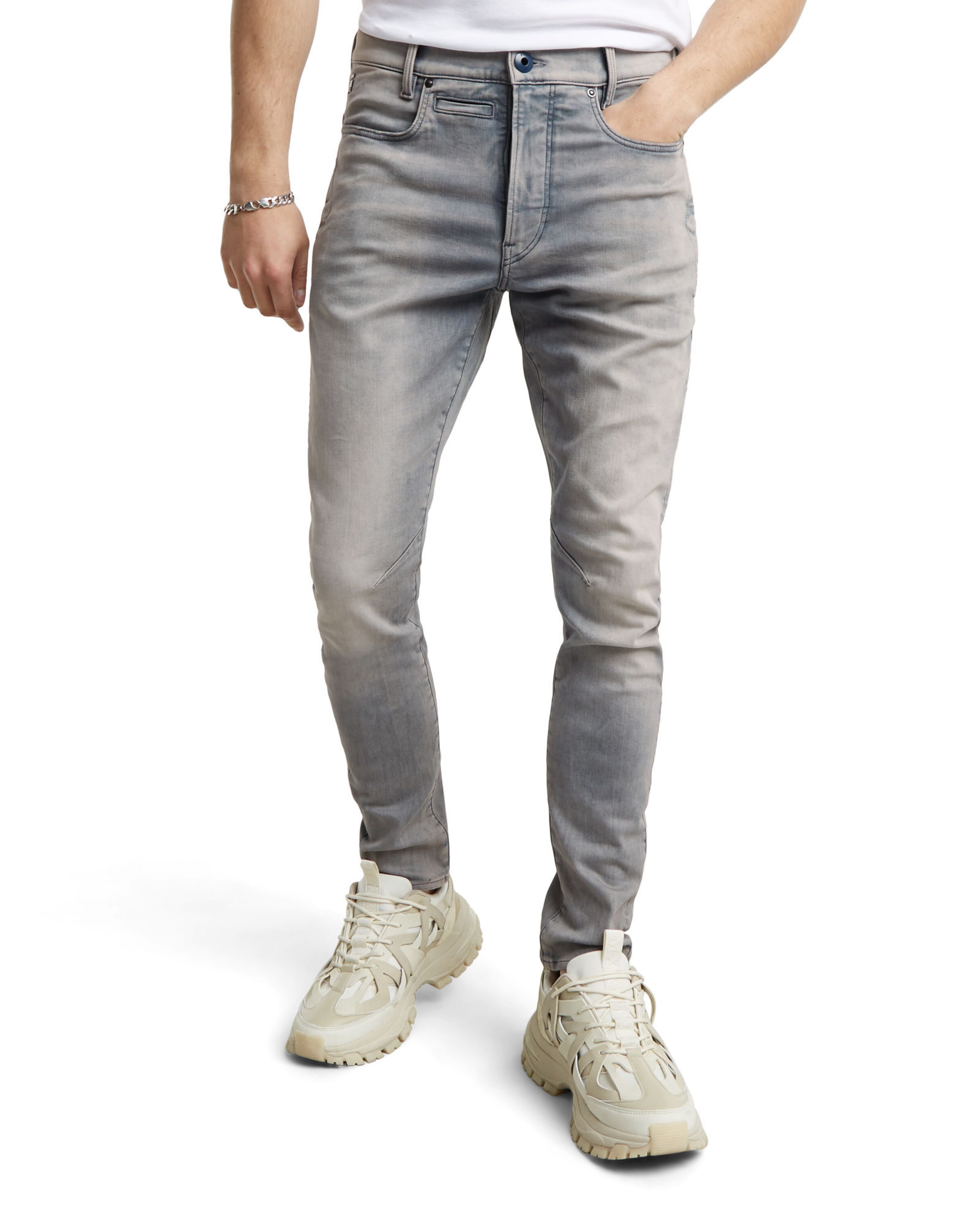 G-STAR Slimfit Jeans 'D-Staq' in Grau: Vorderseite