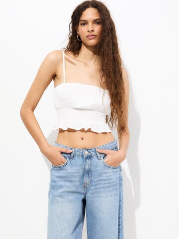 Pull&Bear Top – bílá