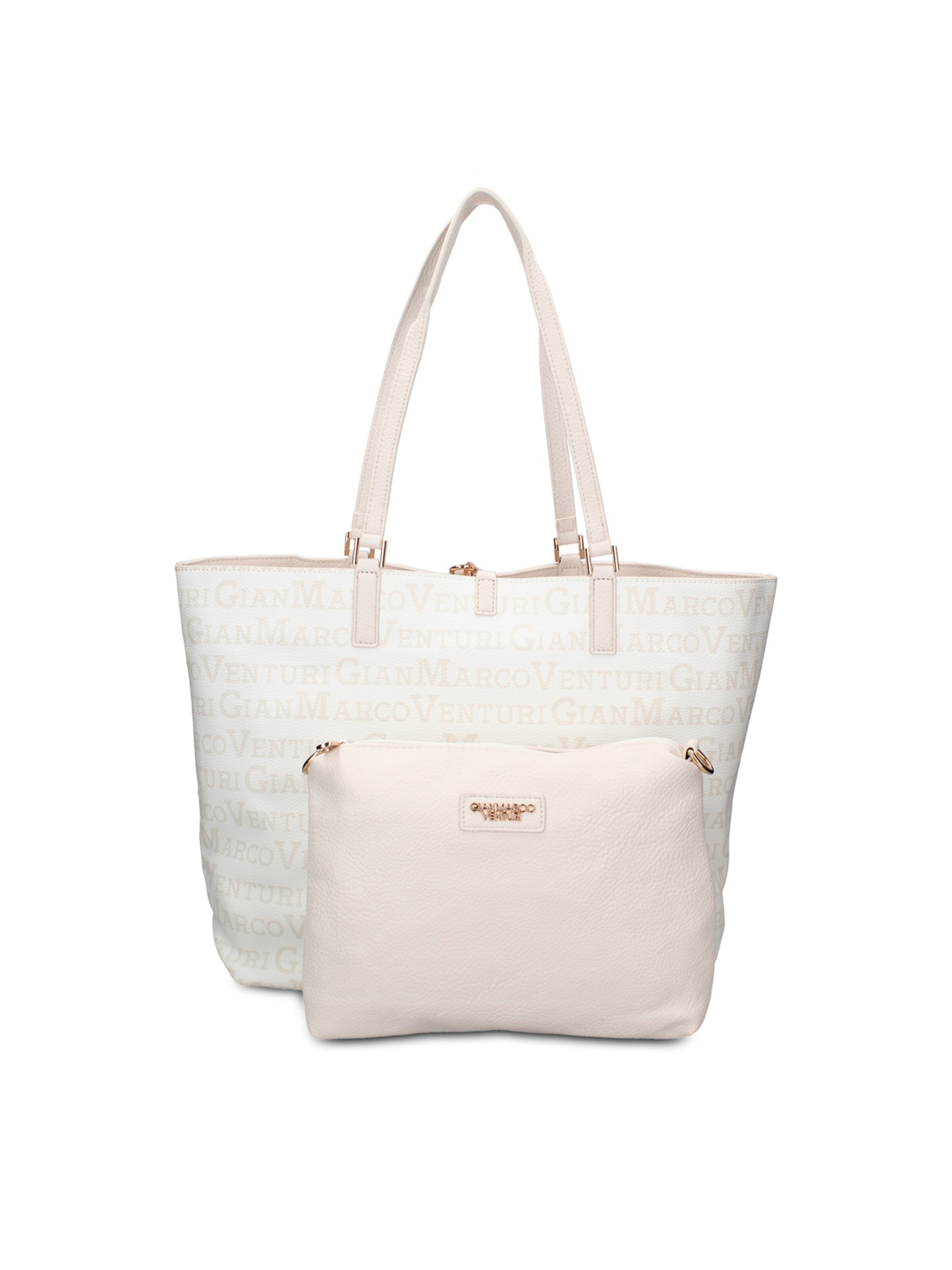 Shopper 'Shopper Elegante Pelle Vegana Gianmarco Venturi - Borsa Donna Versatile' di GianMarco Venturi in beige: frontale