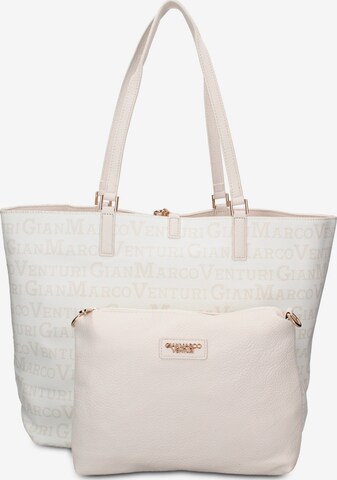 Shopper 'Shopper Elegante Pelle Vegana Gianmarco Venturi - Borsa Donna Versatile' di GianMarco Venturi in beige: frontale
