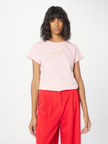 HUGO Red T-Shirt in Pink: predná strana