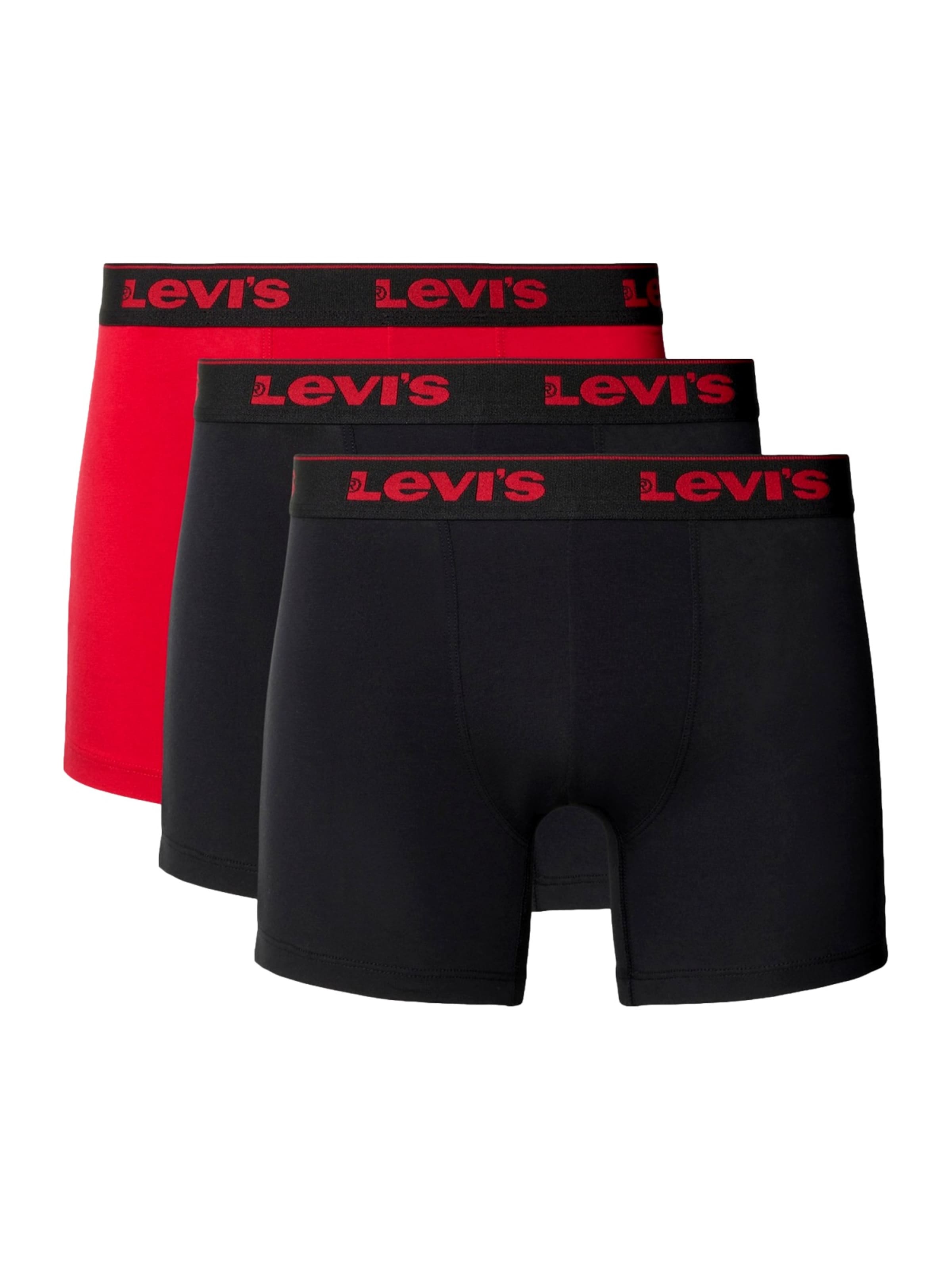 LEVI'S ® Boxers en rouge / noir chiné, Vue avec produit