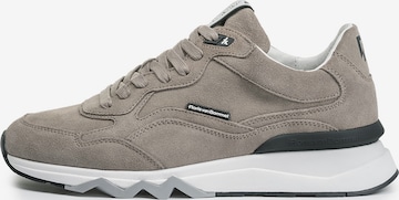 Sneaker bassa 'De Zager 10' di Floris van Bommel in marrone: frontale