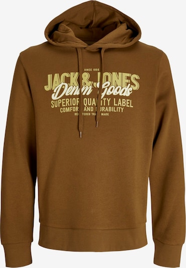 JACK & JONES Sweater majica u zeleno smeđa / kivi zelena / bijela, Pregled proizvoda