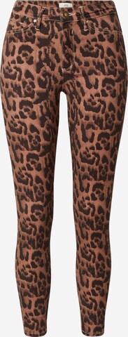 River Island Skinny Jeans 'MOLLY' in Bruin: voorkant