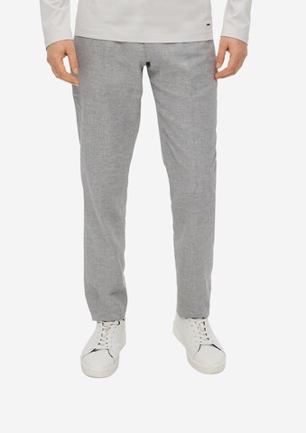 s.Oliver BLACK LABEL Slim fit Pleated Pants in Grey: front