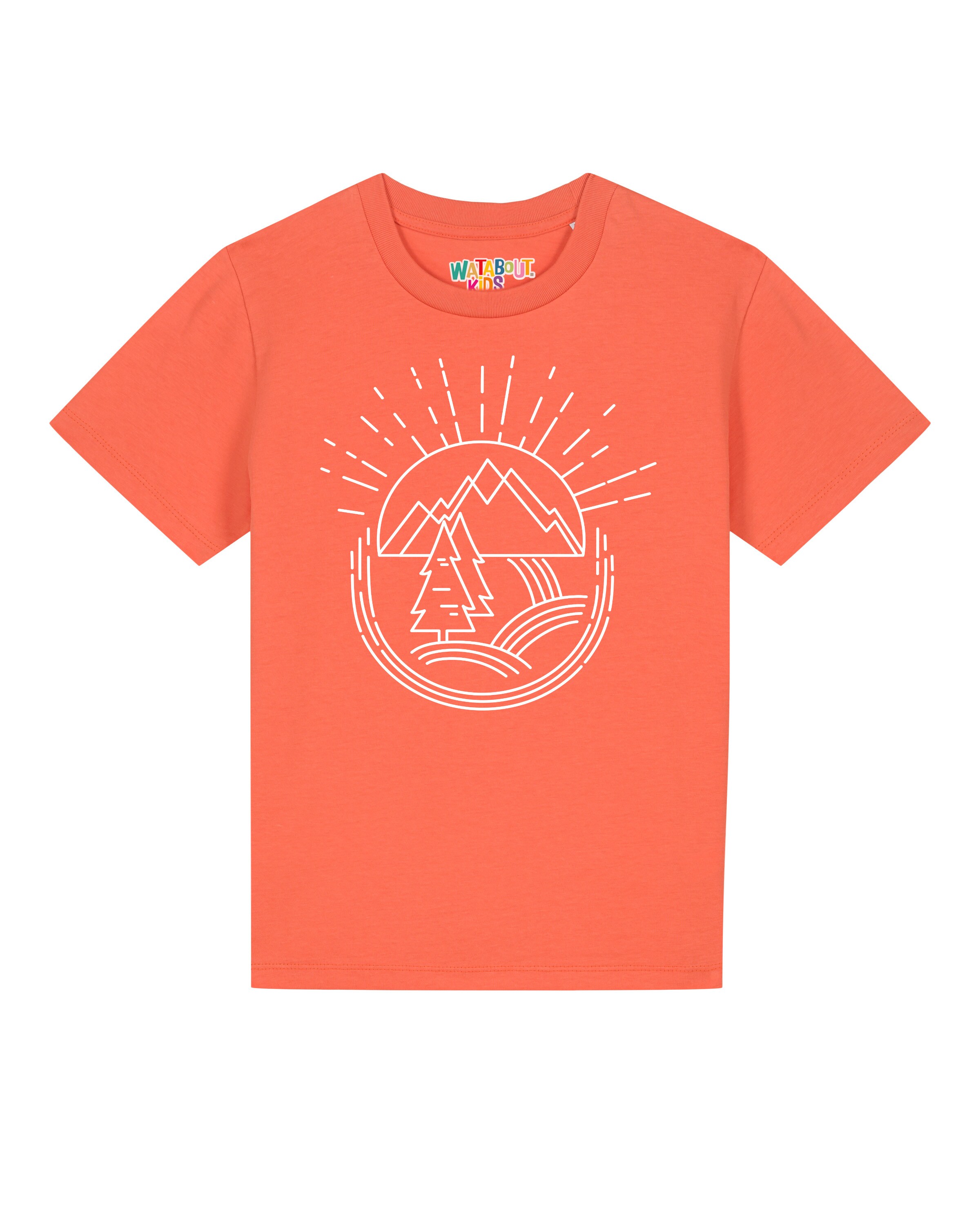 Maglietta 'Natur ist Schön' di watabout.kids in arancione: frontale