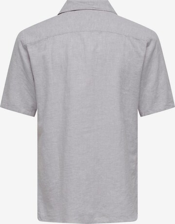 Coupe slim Chemise 'Caiden' Only & Sons en gris