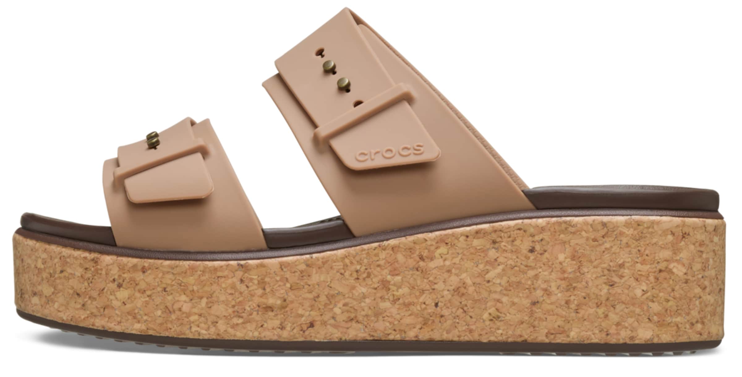 CrocsNatikače s potpeticom - smeđa boja: prednji dio