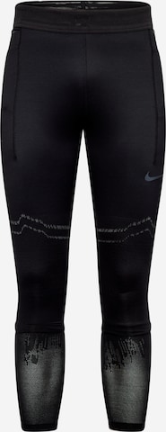 Skinny Pantalon de sport NIKE en noir : devant