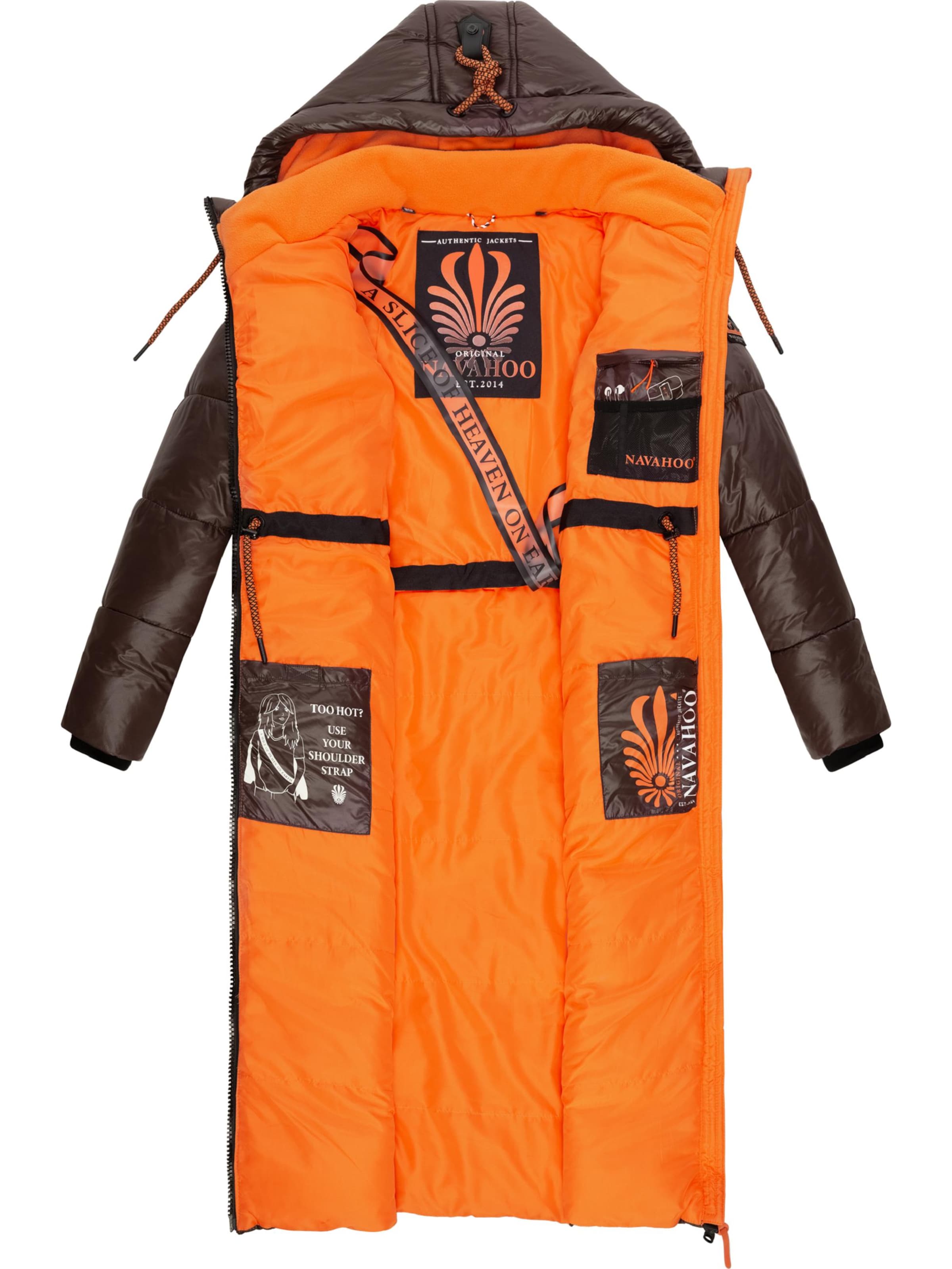 NAVAHOO Winter coat 'Schmuseengel' in Brown