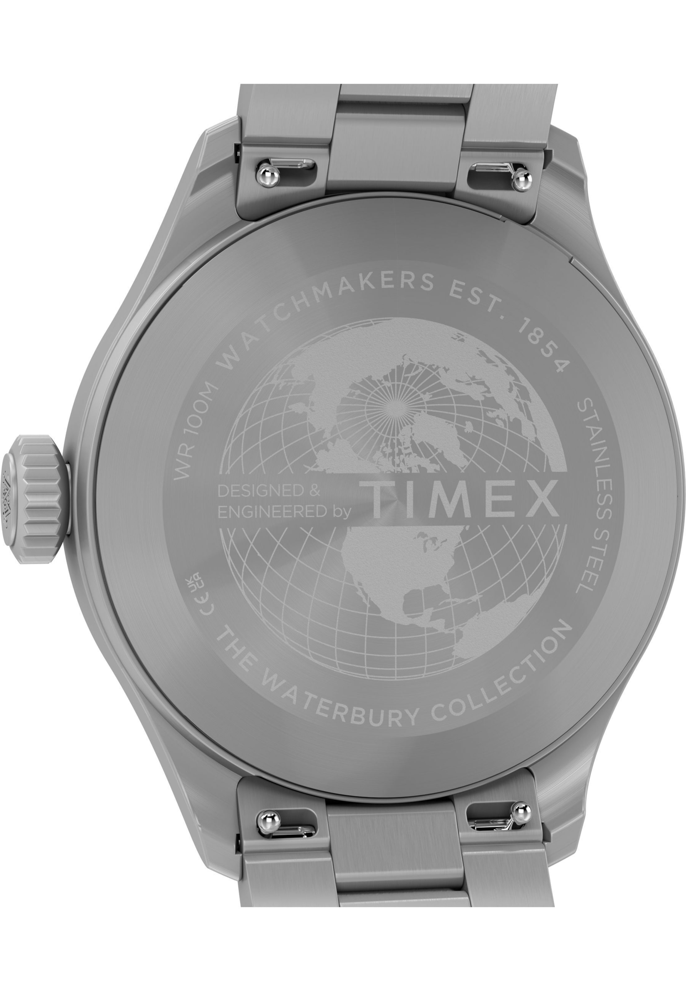 Montre à affichage analogique TIMEX en argent