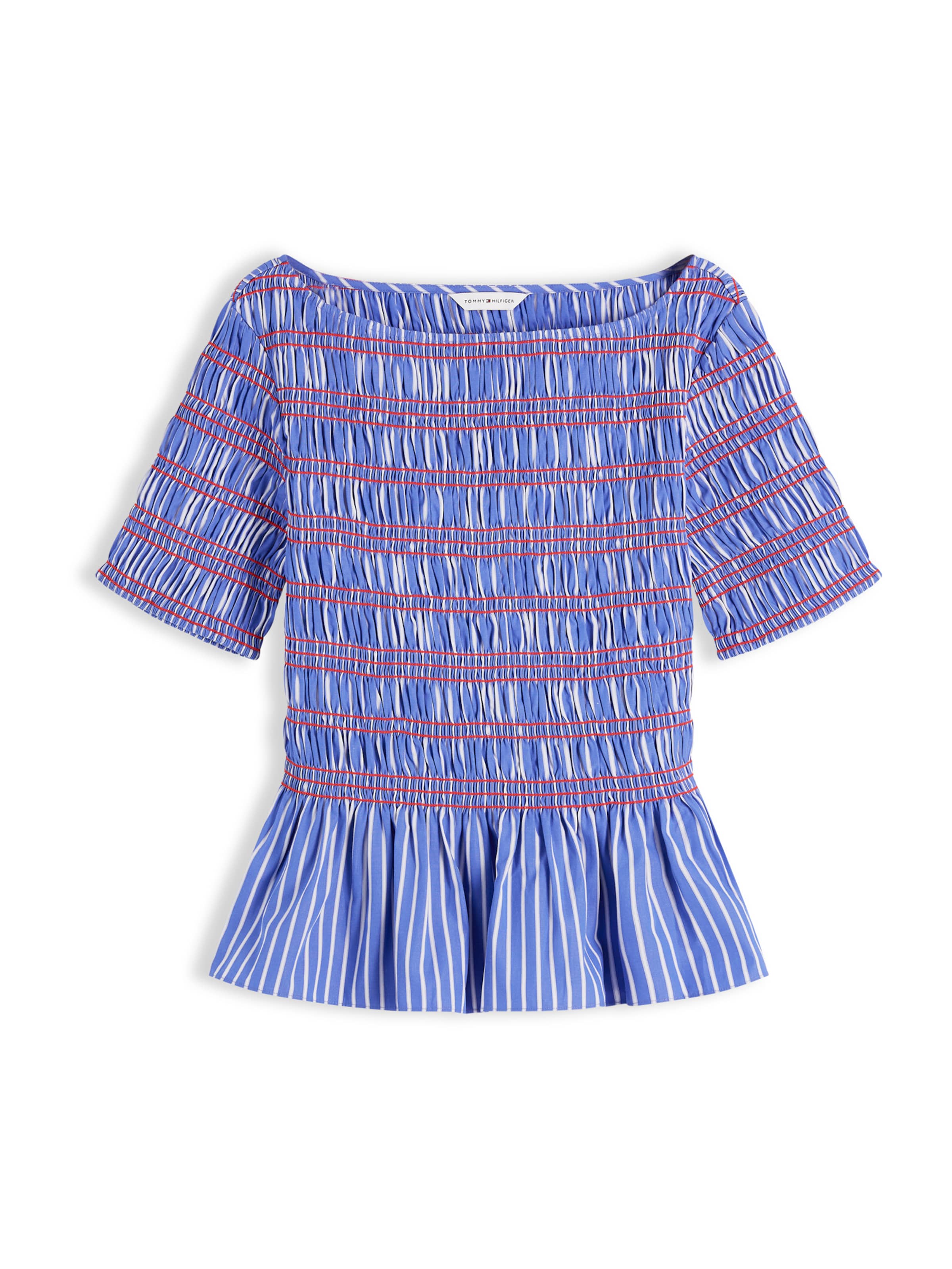 Bluză TOMMY HILFIGER pe albastru / roșu / alb, Vizualizare produs