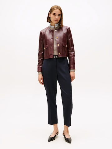 Coupe slim Pantalon à plis TOMMY HILFIGER en noir