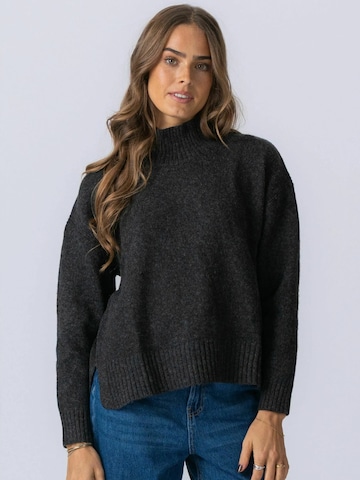 TEESHOPPEN Sweter ' Emma Knit ' w kolorze szary: przód