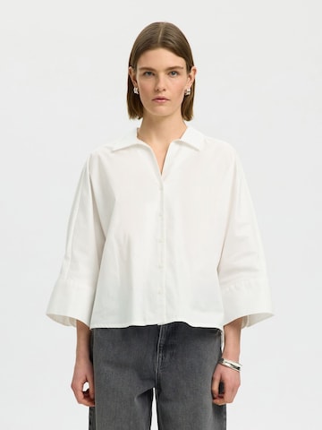 SELECTED Blouse in White: front