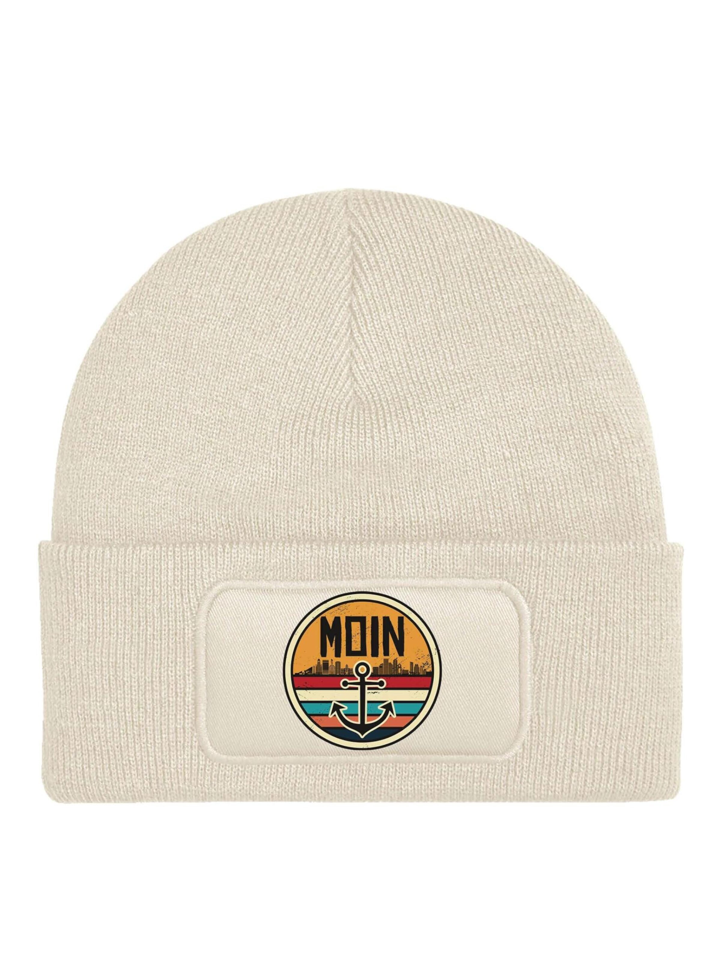 Youth Designz Mütze 'Moin Anker'‌‌‌‌‌‌‌ in Beige: Vorderseite