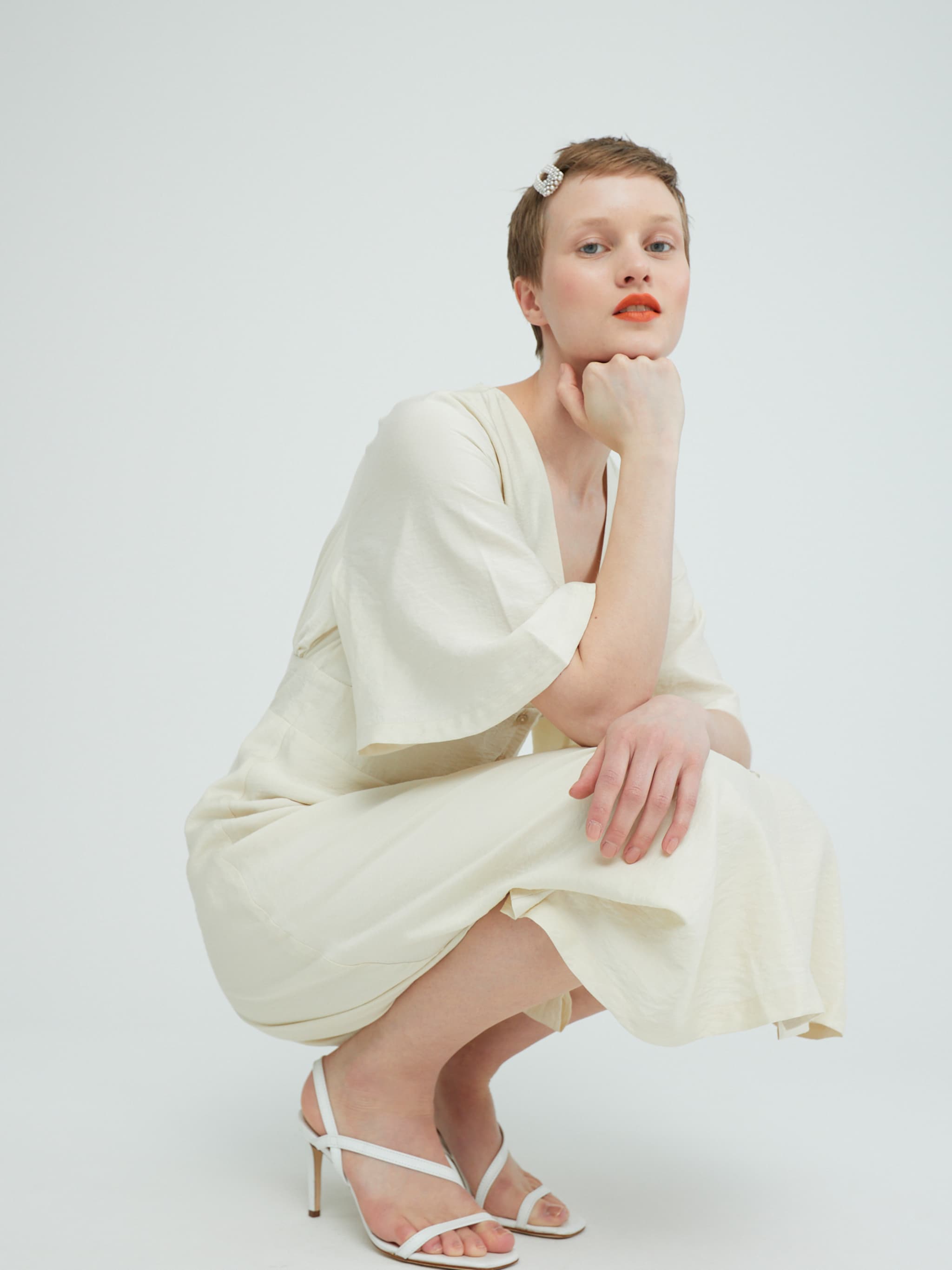 EDITED Produits Robe 'Vera' blanc