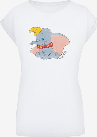 Maglietta 'Disney Dumbo Classic' di F4NT4STIC in bianco: frontale